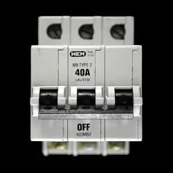 MEM 40 AMP TYPE 2 M9 TRIPLE POLE MCB CIRCUIT BREAKER 403MB2 GREY