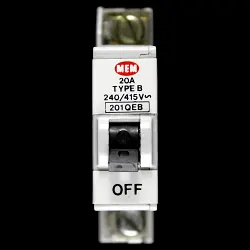 MEM 20 AMP CURVE B M6 MCB CIRCUIT BREAKER 201QEB