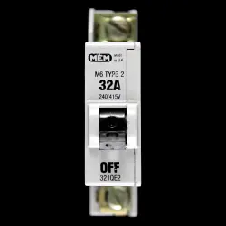 MEM 32 AMP TYPE 2 M6 MCB CIRCUIT BREAKER 321QE2