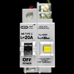 MEM 20 AMP CURVE C M9 30mA DOUBLE POLE RCBO MCB RCD 201MCR