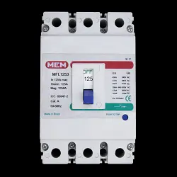 MEM 125 MCCB TRIPLE POLE 25kA MFL1253