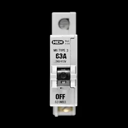 MEM TYPE 3 63 MCB M6 CIRCUIT BREAKER 631MB3 GREY