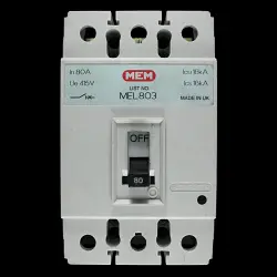 MEM 80 AMP 16kA TRIPLE POLE MCCB MEL803