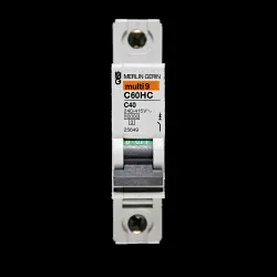 MERLIN GERIN 40 AMP CURVE C 10kA MCB CIRCUIT BREAKER 25649 C60HC MULTI9