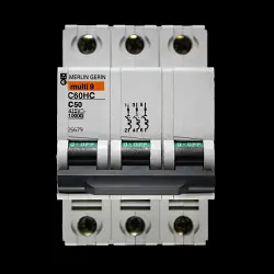 MERLIN GERIN 50 AMP CURVE C 10kA TRIPLE POLE MCB CIRCUIT BREAKER C60HC 25679