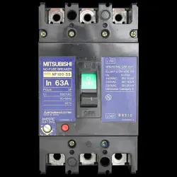 MITSUBISHI 63 MCCB TRIPLE POLE 30kA NO-FUSE BREAKER NF100-SS BS947