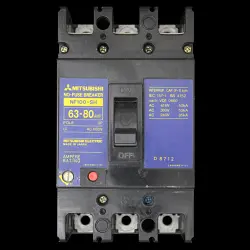MITSUBISHI 80 MCCB TRIPLE POLE 50kA NO-FUSE BREAKER NF100-SH