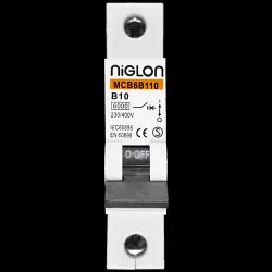 NIGLON 10 AMP CURVE B 6kA MCB CIRCUIT BREAKER MCB6B110