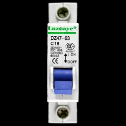 LUZOAYE 16 AMP CURVE C 6kA MCB CIRCUIT BREAKER DZ47-63