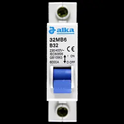 ALKA 32 AMP CURVE B 6kA MCB CIRCUIT BREAKER 32MB6