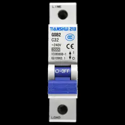 TIANSHUI 213 32 AMP CURVE C 6kA MCB CIRCUIT BREAKER GSB2