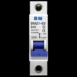 BM 40 AMP CURVE B 6kA MCB CIRCUIT BREAKER BM21-63