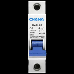CHANA 6 AMP CURVE C 6kA MCB CIRCUIT BREAKER DZ47-63