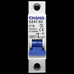 CHANA 16 AMP CURVE C 6kA MCB CIRCUIT BREAKER DZ47-63