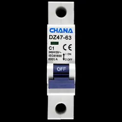 CHANA 1 AMP CURVE C 6kA MCB CIRCUIT BREAKER DZ47-63