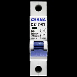 CHANA 6 AMP CURVE B 6kA MCB CIRCUIT BREAKER DZ47-63