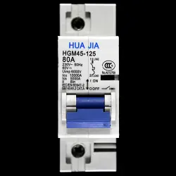 HUA JIA 80 AMP 10kA CIRCUIT BREAKER HGM45-125