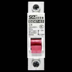 SE 6 AMP CURVE C 6kA MCB CIRCUIT BREAKER DZ47-63