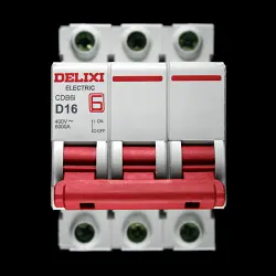 DELIXI 16 AMP CURVE D 6kA TRIPLE POLE MCB CIRCUIT BREAKER CDB6i