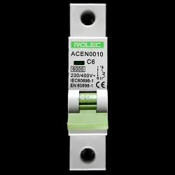 ROLEC 6 AMP CURVE C 6kA MCB CIRCUIT BREAKER ACEN0010