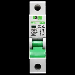 NANO 20 AMP CURVE B 6kA MCB CIRCUIT BREAKER SB6L