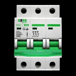 NANO 32 AMP CURVE C 6kA TRIPLE POLE MCB CIRCUIT BREAKER SB6L