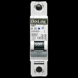 DINLINE 32 AMP CURVE B 6kA MCB CIRCUIT BREAKER NB1
