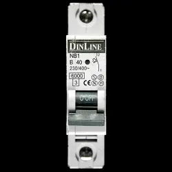 DINLINE 40 AMP CURVE B 6kA MCB CIRCUIT BREAKER NB1