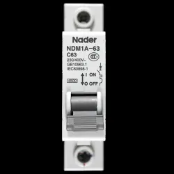 NADER 63 AMP CURVE C 6kA MCB CIRCUIT BREAKER NDM1A-63
