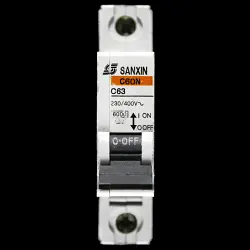 SANXIN 63 AMP CURVE C 6kA MCB CIRCUIT BREAKER C60N