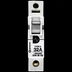 DURHAM SWITCHGEAR 32 AMP TYPE 3 M9 MCB CIRCUIT BREAKER DDM3B132