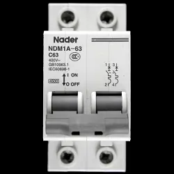NADER C 63 MCB DOUBLE POLE 6kA CIRCUIT BREAKER NDM1A-63
