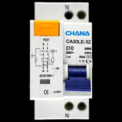 CHANA C 10 RCBO DOUBLE POLE 3kA 30mA TYPE AC CA30LE-32