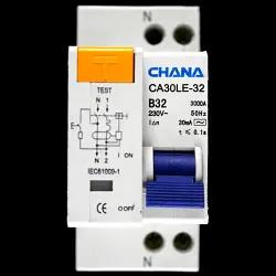 CHANA B 32 RCBO DOUBLE POLE 3kA 30mA TYPE AC CA30LE-32