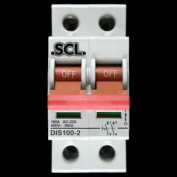 SCL 100 MAIN SWITCH DISCONNECTOR DOUBLE POLE DIS100-2