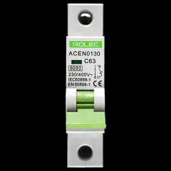 ROLEC 63 AMP CURVE C 6kA MCB CIRCUIT BREAKER ACEN0130