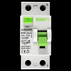 ROLEC 63 RCD DOUBLE POLE 100mA TYPE AC ACEO0040