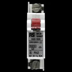 RS 6 AMP 6kA MCB CIRCUIT BREAKER FAZ NR9-L6A 335 924