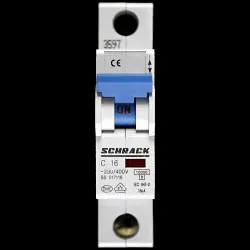 SCHRACK 16 AMP CURVE C 10kA MCB CIRCUIT BREAKER BS 017116