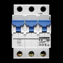 SCHRACK 10 AMP CURVE B 10kA TRIPLE POLE MCB CIRCUIT BREAKER BS 018310