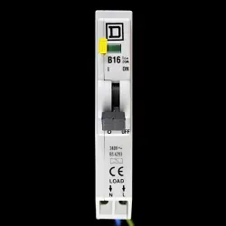 SQUARE D 16 AMP CURVE B 10kA 30mA RCBO TYPE A QOE