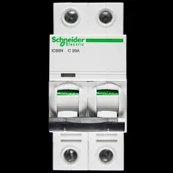 SCHNEIDER 20 AMP CURVE C 10kA DOUBLE POLE MCB CIRCUIT BREAKER A9F54220 IC60H