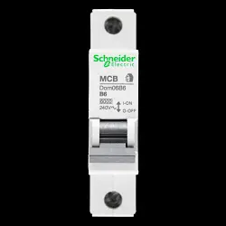 SCHNEIDER 6 AMP CURVE B 6kA MCB CIRCUIT BREAKER DOMAE DOM06B6