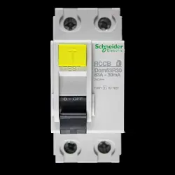 SCHNEIDER 63 AMP 30mA DOUBLE POLE RCCB RCD TYPE AC DOM63R30