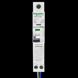 SCHNEIDER 6 AMP CURVE C 10kA 30mA RCBO TYPE A IC60H A9D11806