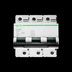 SCHNEIDER 100 AMP CURVE C 15kA TRIPLE POLE MCB CIRCUIT BREAKER C120H 18469