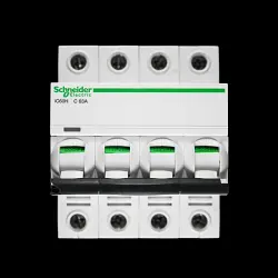 SCHNEIDER 63 AMP CURVE C 10kA FOUR POLE MCB CIRCUIT BREAKER IC60H A9F54463