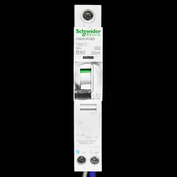 SCHNEIDER 40 AMP CURVE B 10kA 30mA RCBO TYPE A A9D31840 ACTI9 IC60H