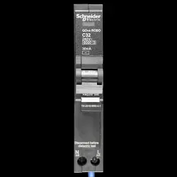 SCHNEIDER 32 AMP CURVE C 6kA 30mA RCBO TYPE AC QOVS QO132C06RCBO30