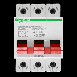 SCHNEIDER 125 AMP TRIPLE POLE MAIN SWITCH DISCONNECTOR KQ125SW3L